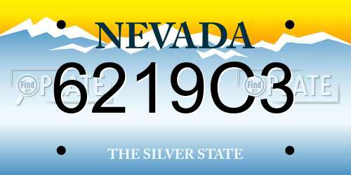 6219C3 Nevada License Plate