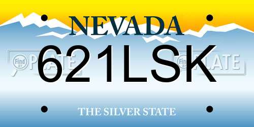 621LSK Nevada License Plate