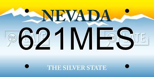 621MES Nevada License Plate