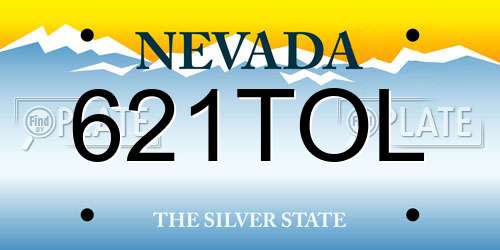 621TOL Nevada License Plate