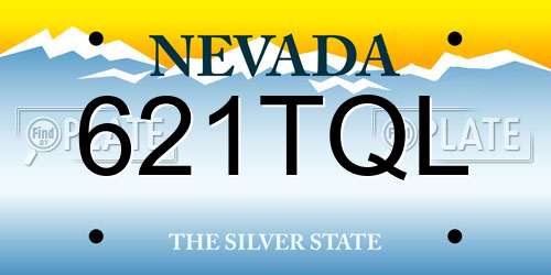 621TQL Nevada License Plate