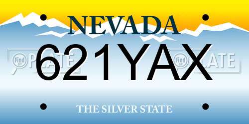 621YAX Nevada License Plate