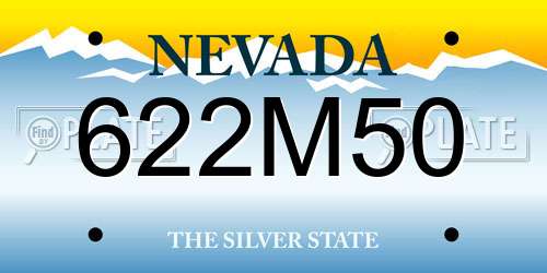 622M50 Nevada License Plate