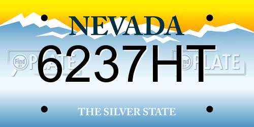 6237HT Nevada License Plate