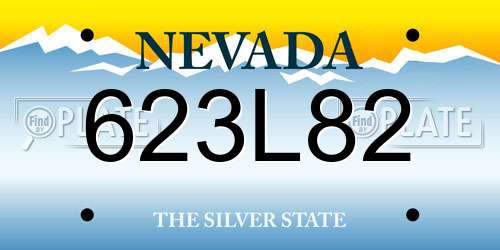 623L82 Nevada License Plate