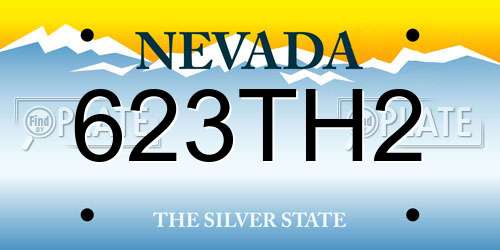 623TH2 Nevada License Plate