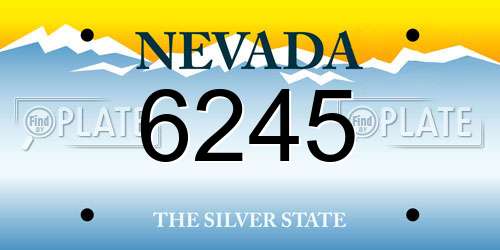 6245 Nevada License Plate