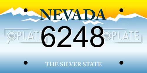 6248 Nevada License Plate
