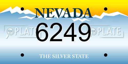 6249 Nevada License Plate