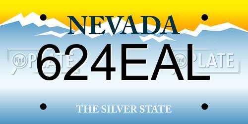 624EAL Nevada License Plate