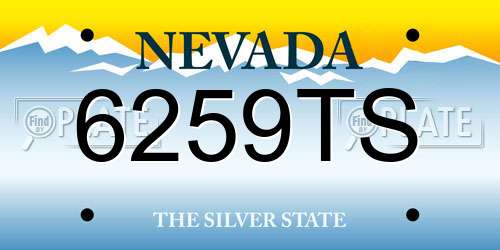 6259TS Nevada License Plate