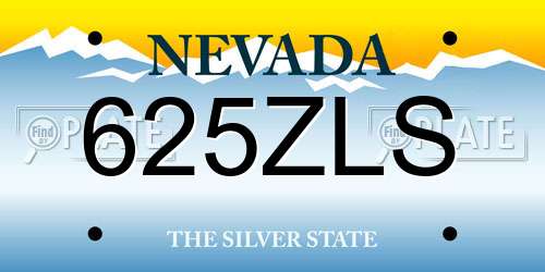 625ZLS Nevada License Plate