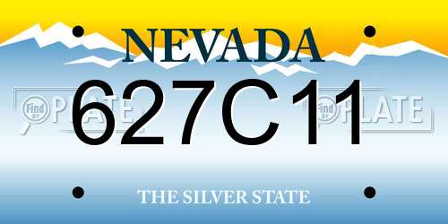 627C11 Nevada License Plate