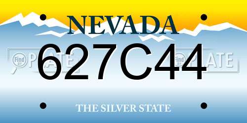 627C44 Nevada License Plate