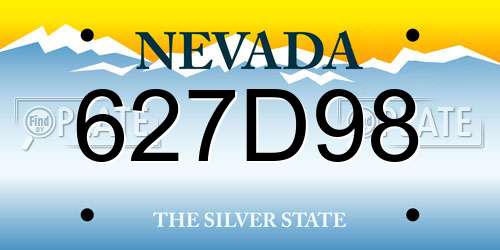 627D98 Nevada License Plate