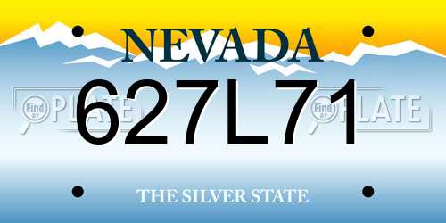 627L71 Nevada License Plate