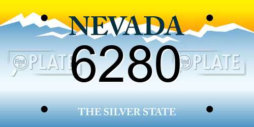 6280 Nevada License Plate