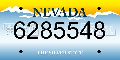 6285548 Nevada License Plate
