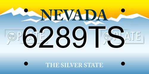 6289TS Nevada License Plate