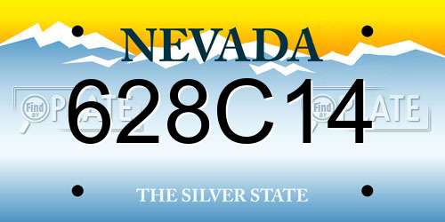 628C14 Nevada License Plate
