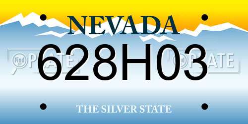 628H03 Nevada License Plate