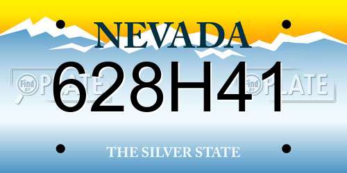 628H41 Nevada License Plate