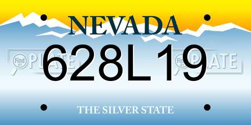 628L19 Nevada License Plate