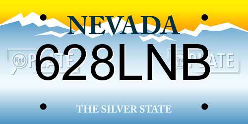 628LNB Nevada License Plate