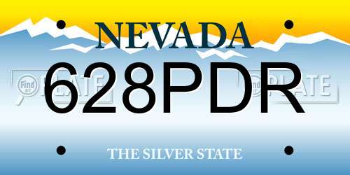 628PDR Nevada License Plate
