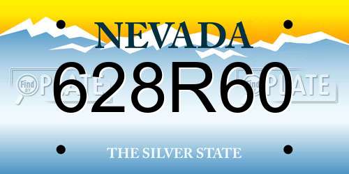 628R60 Nevada License Plate