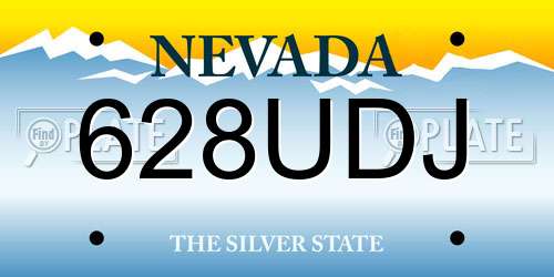 628UDJ Nevada License Plate