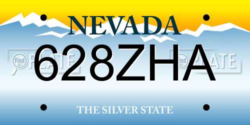 628ZHA Nevada License Plate