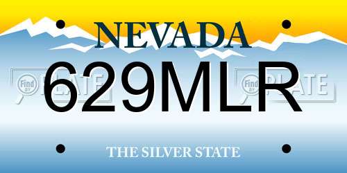 629MLR Nevada License Plate