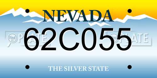 62C055 Nevada License Plate