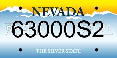 63000S2 Nevada License Plate