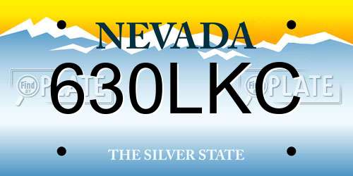 630LKC Nevada License Plate