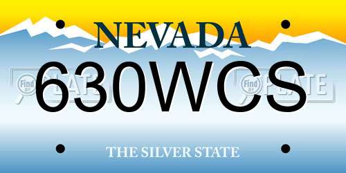 630WCS Nevada License Plate