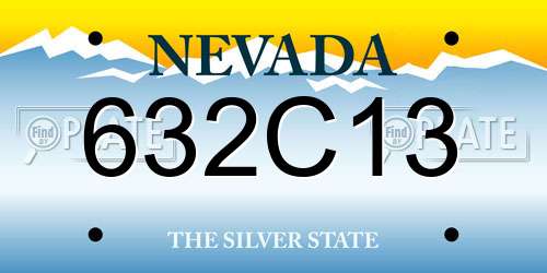 632C13 Nevada License Plate