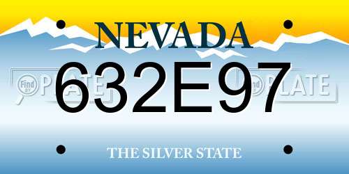 632E97 Nevada License Plate