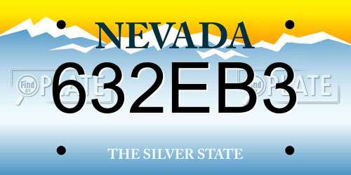 632EB3 Nevada License Plate