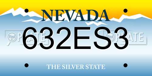 632ES3 Nevada License Plate