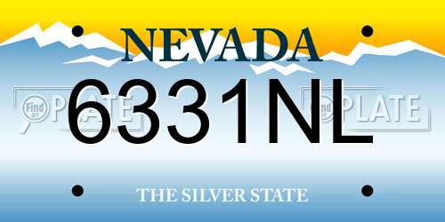 6331NL Nevada License Plate