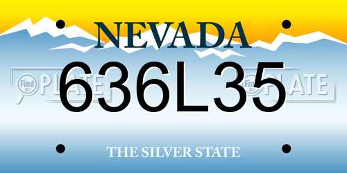 636L35 Nevada License Plate