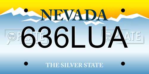 636LUA Nevada License Plate