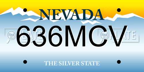 636MCV Nevada License Plate