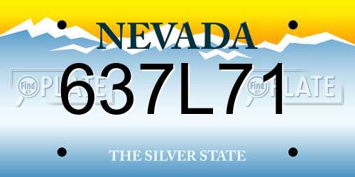 637L71 Nevada License Plate