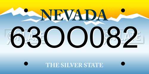 63OO082 Nevada License Plate