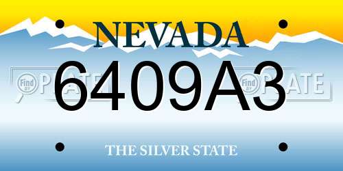 6409A3 Nevada License Plate