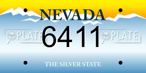 6411 Nevada License Plate