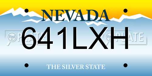 641LXH Nevada License Plate